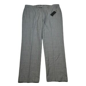 Michael Kors Malone Dress Pants Mens 42x32‎ Grey Blue Plaid Wool Classic Fit NEW